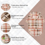 BEAUTYZOO Dog Hoodie Sweaters for Small Medium Large Size Dogs Girls Boys- Premium Quality, Ultra Soft, Superior Comfort Fit, Fleece Lined Hooded Sweatshirt- Cold Weather Pet Clothes Winter Coat,Plaid