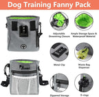 BARKIE Dog Training Kit - Treat Pouch, Pet Training Fanny Pack, 2 Puppy Training Clickers, Ultrasonic Silent Whistle, 2-in-1 Whistle Clicker, Clicker Training Guide Booklet, Dog Poop Bag (Grey)