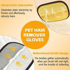 Pet Hair Remover Gloves for Cats & Dogs, 2025 Upgraded Electrostatic Grooming Gloves – Reusable Pet Hair Remover Tool for Couch Carpet Car Seat & Clothing, Easy to Clean (2Pcs)