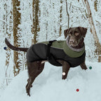 IECOii Extra Warm Reflective Adjustable Dog Jacket - Fleece Turtleneck Dog Jacket for Cold Weather Soft Winter Coat for Small, Medium & Extra Large Dogs