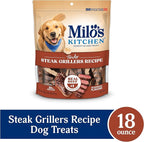 Milo's Kitchen Homestyle Dog Treats, Steak Grillers, 18 Ounce, High Protein, No Artificial Flavors