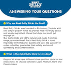 Best Bully Sticks Jumbo Bully Sticks - 12 Inch, 25 Count (Pack of 1) - Natural, Grass-Fed Beef, Single Ingredient, Grain-Free, Rawhide Alternative, Dog Treats for Large Dogs