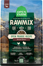Open Farm, RawMix Dry Dog Food with Ancient Grains, Protein-Packed Kibble Coated in Bone Broth with Freeze Dried Raw Chunks, Chicken & Turkey, Open Prairie Recipe, 3.5lb Bag