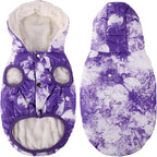 SAWMONG Dog Fleece Hoodie, Windproof Waterproof Dog Coat Cold Weather Pet Apparel Clothes Vest for Large Dogs