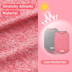 KYEESE 2 Pack Dog Shirts for Large Dogs Quick Dry Soft Stretchy Dog T-Shirts with Reflective Label Tank Top Sleeveless Vest Sun Protection Pet Clothes, Coral Red+Grey, 3XL