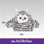 Interactive Cat Toy Rechargeable Automatic Chirping Owl Kitten Toy with Catnip, Auto Beating Wings Flying Bird Cat Toys for Indoor Cats to Play Alone, Never Boredom