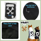 ChoChoCho Stylish Dog Hoodie Dog Clothes Streetwear Cotton Sweatshirt Fashion Outfit for Dogs Cats Puppy Small Medium Large (2XL, Black)
