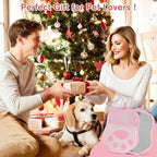 Pet Hair Removal Glove for Cats & Dogs, 2 Pcs With Hanging Hooks, Reusable Electrostatic Pet Hair Gloves, size 9.8 x 7.87 x 0.5 in, Pet Hair Glove for Clothes, Sofas, Carpets, Car Seats（Pink and gray）