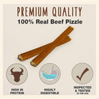 Cadet Bully Sticks for Small Dogs – All-Natural Beef Pizzle, High Protein, Low Fat, Long-Lasting, Grain & Rawhide-Free Dog Chews for Aggressive Chewers, Small (12 Ounce)