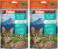 Feline Natural High Protein Dry Cat Food, Freeze-Dried Diet with 98% Meat, Organs & Seafood, No Peas, Grains, or Artificial Additives, Made in New Zealand Beef & Hoki, 3.5oz (Pack of 2)