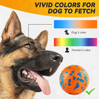 4Pcs Dog Balls, Tennis Balls for Dog Aggressive Chewers, for Large Medium Small Puppy, Training Catch&Fetch, Water Floats Toys, Orange