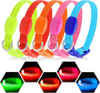 Visinite Light Up Dog Collars for Small Dogs,LED Dog Collar Light Rechargeable,Fully Adjustable Lighted Dog Collar,Glow in The Dark Dog Collars with Dog Lights for Night Walking,Green