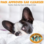 Cat & Dog Ear Cleaning Solution - Helps Remove Wax, Debris, and Dirt - Non-Stinging, Non-Burning Daily Use Formula - Cat & Dog Ear Wash for Itchy Ears - Cucumber Melon Scent (8oz)