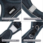YIMEIS Dog Harness and Leash Set, No Pull Soft Mesh Pet Harness, Reflective Adjustable Puppy Vest for Small Medium Large Dogs, Cats (Navy, X-Small (Pack of 1)
