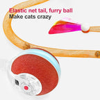 Interactive Cat Toys for Indoor Cats,The 3rd Generation Agile Moving Cat Ball with Elastic Mesh Tail,Automatic Kitten Toys for Bored Indoor Adult Cats,Motion Activated (Orange)