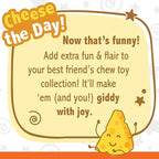 Nylabone Cheese Bone Power Chew Toy for Dogs, Cute Dog Toys for Aggressive Chewers, Cheese Flavor, X-Large Dogs - 50+ lbs, 1 Count