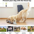 IOKHEIRA Tough Indestructible Dog Toys for Aggressive Chewers, Durable Dog Chew Toys for Large Breeds with Cotton Material & Crinkle Paper, Aggressive Chew Toys for Dogs（Armadillo）
