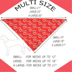 Realeaf Valentines Day Dog Bandanas 2 Pack, Reversible Love Pet Scarf for Boy and Girl, Premium Durable Fabric, Heart Bandana for Small Medium Dogs (Small)
