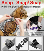 Cat Harness and Leash for Walking Escape Proof Soft Adjustable Cat Leash Breathable Comfortable Vest Easy to Wear Kitten Harness for Outdoor Travel Grey M