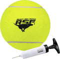 Franklin Pet Supply Co. Ready Set Fetch Oversized Dog Tennis Ball - 8.5" Jumbo Size - Pump Included