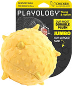 Playology Dog Toys | Puppy Toy Plush Sensory Ball for Dogs and Puppies for Dogs and Puppies | Jumbo Chicken Scented Toy - Easy to Clean and Made from Non Toxic Materials