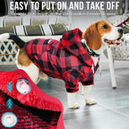 SlowTon Dog Hoodie Tie Dye - Warm Dog Sweater Hoodies with Pocket, Fall Winter Dogs Coat Jacket Pet Outfit Puppy Hooded Sweatshirt Clothes for Small Medium Large Dogs Boy Girl (Red, XXL)