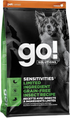 Go! Solutions Sensitivities Limited Ingredients, Grain-Free Dry Dog Food, Insect Recipe for Sensitive Stomach, 22 lb Bag
