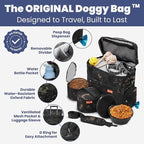 The Original Doggy Bag™ - Complete Dog Travel Bag for Supplies with 2 BPA-Free Travel Dog Bowls & 2 Pet Food Containers - Traveling Kit for Road Trips, Camping, Weekend Away or Doggy Gift - Camo