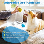 HIPPIH Dog Puzzle Toys 2 Pack, Dog Enrichment Toys for Large Dogs & Small Dogs, Puppy Balls for Treat Dispensing, Durable Balls for Teeth Cleaning/IQ Training/Chewing