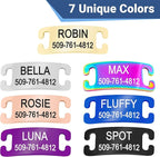 GoTags Cat Collars with Personalized Tag, Breakaway Collar with Safety Buckle Matching Bell, Engraved Custom with Name and Phone, Adjustable for Cats and Kitten, (Black with Nameplate)