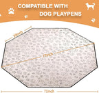 Qeils Reusable Puppy Pads, Washable Pee Pads for Dogs, Specifically Designed for 8 Panels for Dog Playpen Kennel Waterproof Non Slip Wee Wee pad, Absorbent Training Pads Extra Large