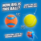 Chuckit! Ultra Ball Dog Toy - Medium Bouncy Fetch Balls For Dogs 20-60 lbs - Made from Durable Rubber - Floating Water Pet Toys - Size Medium - 2.5-inch Diameter - Pack of 2