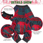 SCENEREAL Dog Pajamas for Small Medium Large Dogs Soft Pet Sweater Clothes Warm Puppy Onesie Outfits for Doggie Winter Christmas - Dog Jammies Pjs