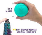 Chew King Fetch Balls Extremely Durable Natural Rubber Toy 2.5 inch, 8-pack (CM-0264-CS01)
