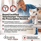 Dave's Pet Food Kidney Dog Food (Chicken Formula Crumble) Non-Prescription, Low Phosphorus, Low Sodium, Renal Kidney Support, Vet Formulated, 10 lb