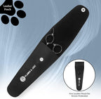 Professional Dog Grooming Thinning Scissors/Blender Shears with Paw Prints for Dogs, Cats & Pets (Right Handed, Black, Stainless Steel 8 Inch)