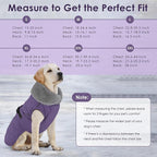 Dog Coat, Waterproof Dog Winter Jacket with Adjustable Buckle, Reflective Turtleneck Pet Snow Vest Warm Fleece Sweater for Small Medium Large Dogs - Purple, 2XL