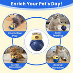 Cat Interactive Puzzle Toy, Adjustable Treat Dispenser for Indoor Cats, Safe Material Kitty Enrichment Toy for IQ Training, Mental Stimulation, Relieve Boredom, Gifts