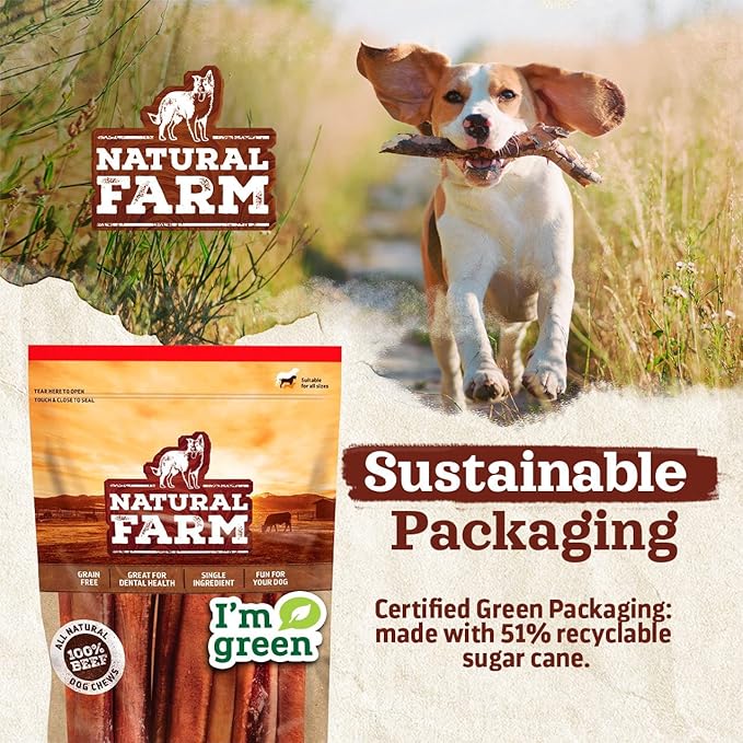 Natural Farm Chicken Stuffed Collagen Sticks with Real Chicken for Dogs (6 Inch, 5-Pack), Rawhide-Free Collagen Sticks, Odor-Free Natural Dog Chews, Long Lasting, for Small, Medium and Large Dogs