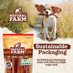 Natural Farm Bully Sticks Stuffed Collagen Sticks for Dogs (6 Inch, 15-Pack), Rawhide-Free Collagen Sticks, Natural Dog Chews, Long Lasting, for Small, Medium and Large Dogs, Great Rawhide Alternative
