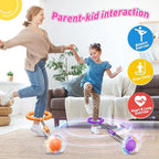 Flooyes Skip Ball for Kids, Ankle Skip Ball Toy with Counter, Timer and Cal Calculator, Girl Birthday Gifts for Age 6 7 8 9 10+, Rechargeable Colorful Flash Wheel Skip Ball for Girls Women