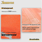 Dog Raincoat,Waterproof Rain Poncho with Hoodie, High Reflective Adjustable Pet Rain Jacket with Leash Hole for Small Medium and Large Dogs (Orange, Large: 22-37lbs)