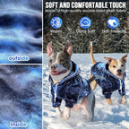 SlowTon Dog Hoodie Tie Dye - Warm Dog Sweater Hoodies with Pocket, Fall Winter Dogs Coat Jacket Pet Outfit Puppy Hooded Sweatshirt Clothes for Small Medium Large Dogs Boy Girl (Blue, XXL)