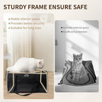 TSA Approved Pet Carrier in Cabin with Foldable Litter Box for Kittens and Small Dogs Fits Pets Up to 15 lbs, Animal Rabbit Puppy Soft Pet Carrier Portable Airline Approved, Travel for Comfort, Black