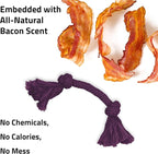 Playology Dog Toys | Dri-Tech Rope Toy Tug of War Rope for Aggressive Chewers (Value 2-Pack) | Small Bacon Scented Toys - Easy to Clean and Made from Non Toxic Materials