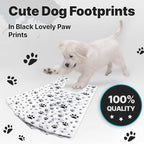 T-Shirt Bags – Paw Print Design - 50 Pack - Thank You & Shopping Bags - Cat or Dog - 22" L x 12" W x 7" Plastic (White, 50)
