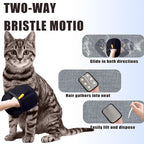 Pet Hair Removal Glove for Furniture, Carpet, Clothes and Car Seats, Electrostatic Cat & Dog Hair Removal Tool, Reusable Pet Hair Remover Glove with Silvervine Sticks (Black, 2 Gloves & 1 Stick)