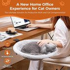 Cat Desk Bed for Remote Workers, Gamers, and Office Staff - 90° Foldable, Quality Sturdy Desk cat Bed for Indoor Cats, Comfortable Cat Bed for Desk use, Supports up to 40lbs