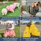 DJANGO Highland Dog Jacket & Raincoat – Water-Repellent, Lined Dog Coat with Hood, Adjustable Fit & Harness Hole – Lightweight Rain & Wind Jacket for Small & Medium Dogs up to 30 lbs (Olive, Large)
