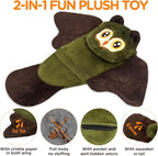 FIREOR Dog Squeak Toys, No Stuffing Plush Crinkle Water Bottle Dogs Chew Toy for Small Medium Large Breed Chewer Squeaky Tough Durable Puppy Teething Chewing Interactive Keep Them Busy Birthday Gifts